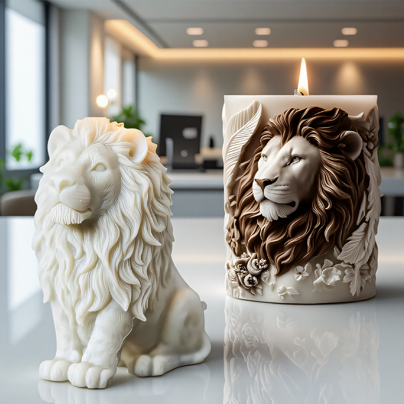 Candle Making Thermometer - 3D Lion Relief Kaarsvorm - Fijne