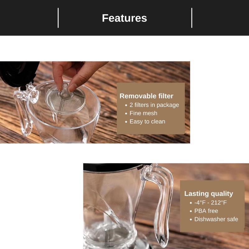 Aangepast logo 600 ml giet in  - Pour Pot Aluminum recensie en prijs