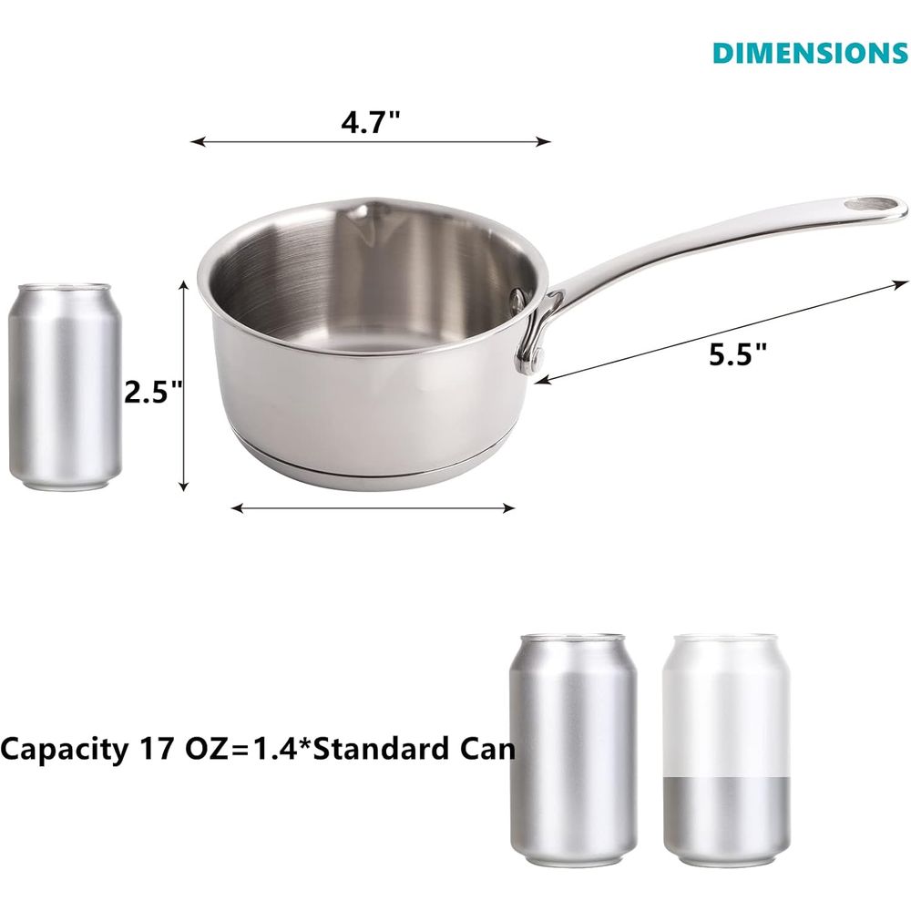 18/10 RVS boterwarmer maatbeke - Pour Pot Aluminum recensie en prijs