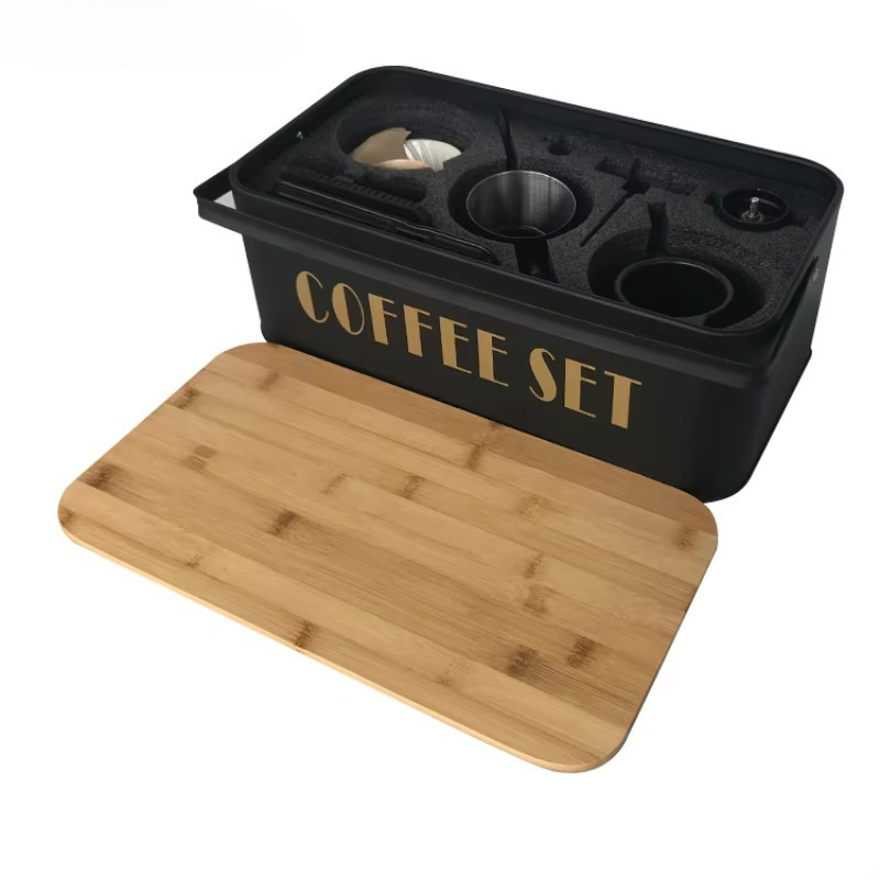 Draagbare koffiemachineset met - Pour Pot Aluminum recensie en prijs