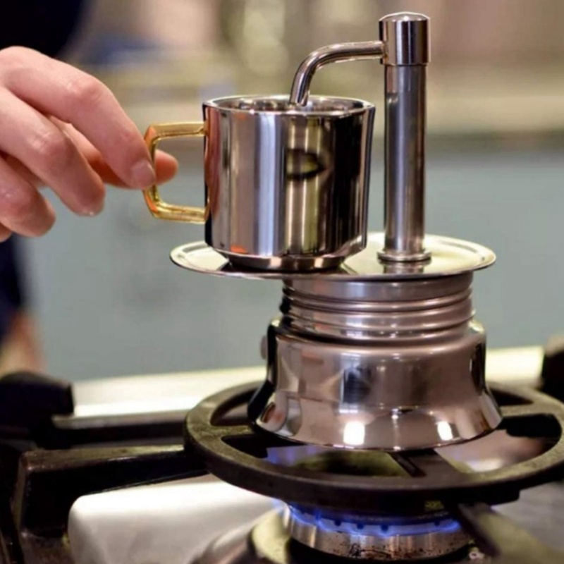 Mokkapot met enkele uitloop, r - Pour Pot Aluminum recensie en prijs