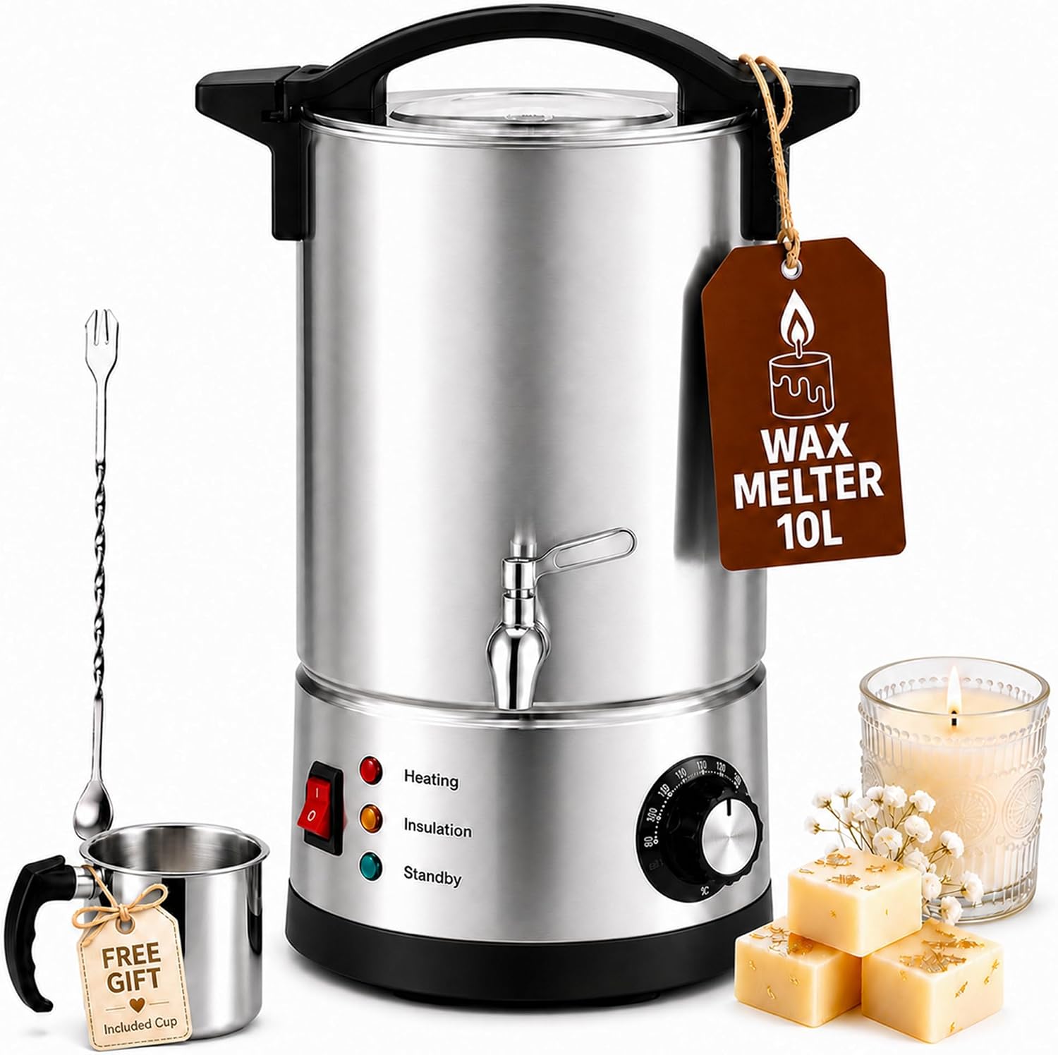 10L Wasmelter voor kaarsen mak - Candle Making Tempe recensie en prijs